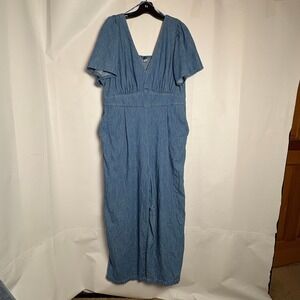 Old Navy Light Blue Denim Jumpsuit
